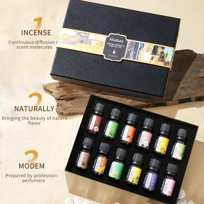 Water-soluble aromatherapy essential oil set - suitable for aromatherapy diffusers and humidifiers, long-lasting fragrance. - GLOWUP