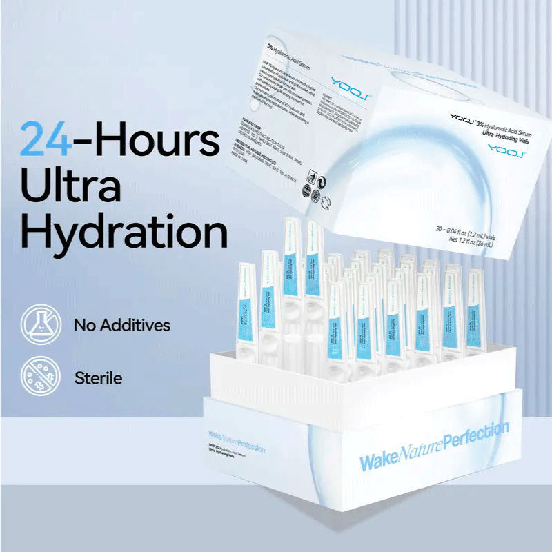 3% 4D Hyaluronic Acid Face Serum - Multi-Molecular Deep Hydrating Serum for Dry Skin & Fine Lines - GLOWUP