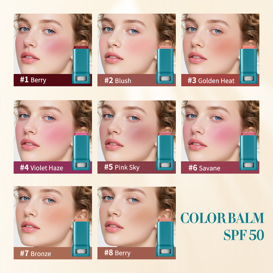 lakerain Total Protection Color Balm SPF 50 - 3-in-1 Buildable Tint for Lips, Cheeks & Eyes - GLOWUP