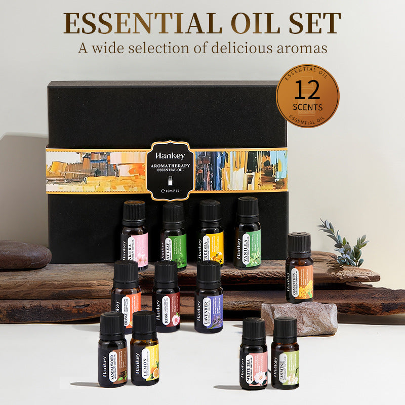 Water-soluble aromatherapy essential oil set - suitable for aromatherapy diffusers and humidifiers, long-lasting fragrance. - GLOWUP