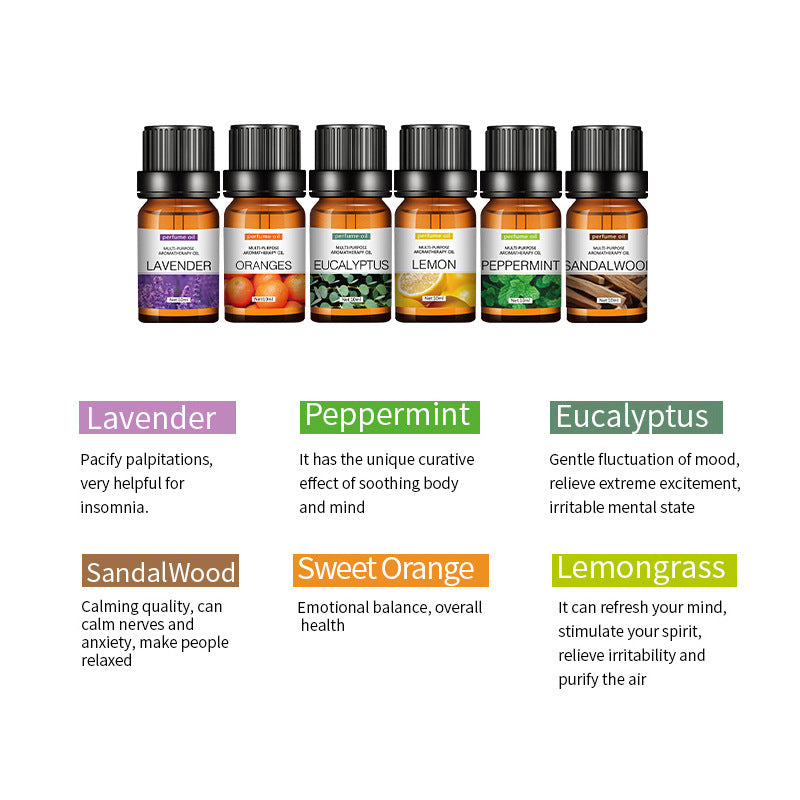 Aromatherapy Essential Oil 10ml Set - Extracted from the natural fragrance of plants - GLOWUP