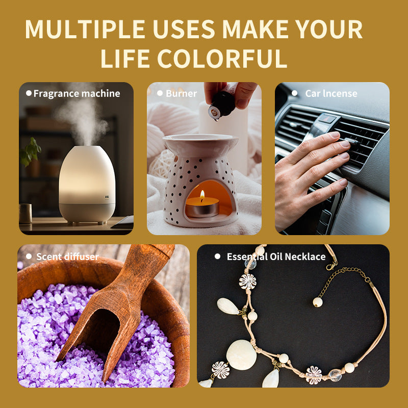 Water-soluble aromatherapy essential oil set - suitable for aromatherapy diffusers and humidifiers, long-lasting fragrance. - GLOWUP