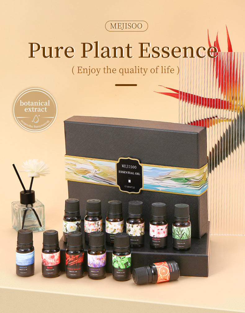 ESSENTIAL OIL Aromatherapy Essential Oil Set (6 Pieces) - Indoor Humidifier Aromatherapy Essential Oil Set - GLOWUP