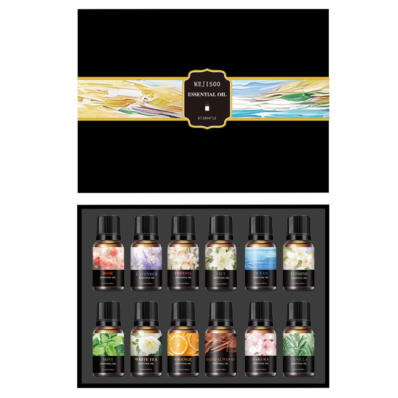 ESSENTIAL OIL Aromatherapy Essential Oil Set (6 Pieces) - Indoor Humidifier Aromatherapy Essential Oil Set - GLOWUP