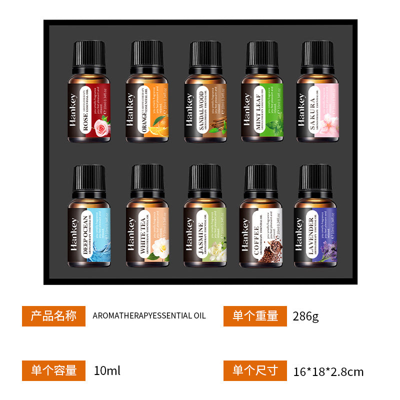 Water-soluble aromatherapy essential oil set - suitable for aromatherapy diffusers and humidifiers, long-lasting fragrance. - GLOWUP