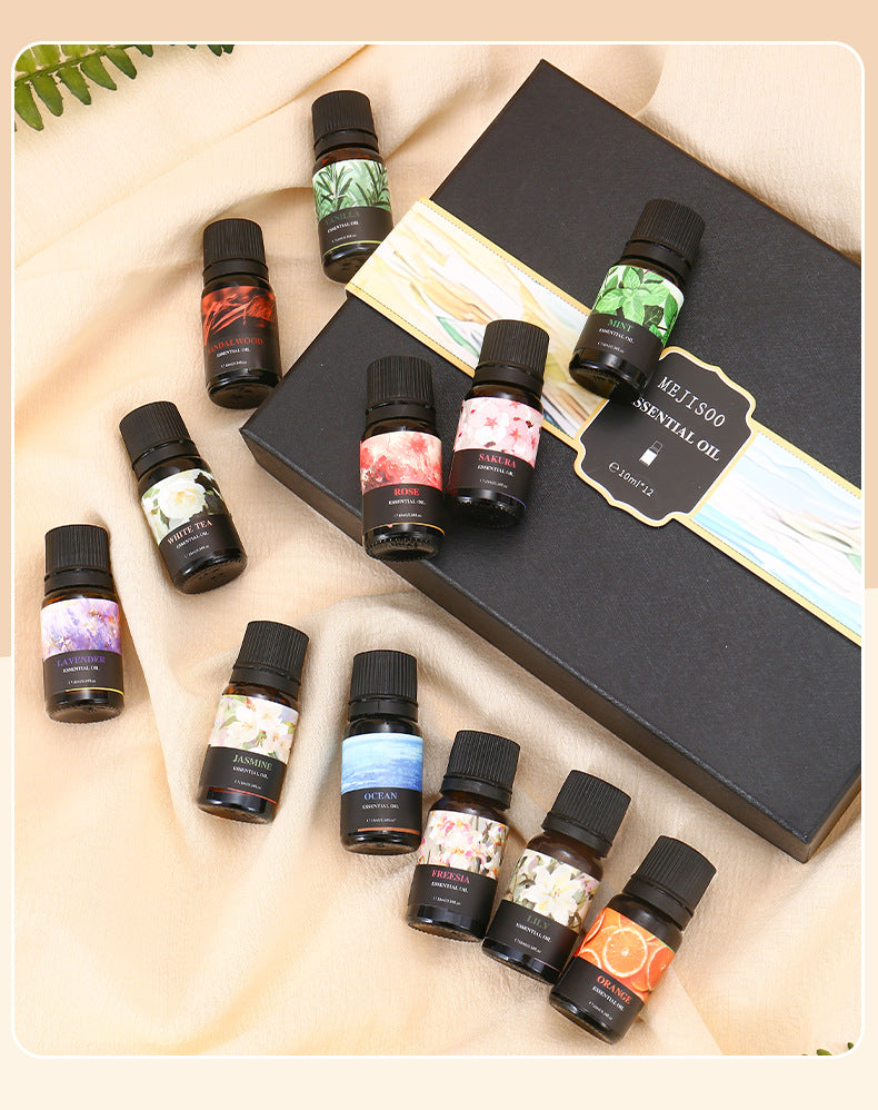 ESSENTIAL OIL Aromatherapy Essential Oil Set (6 Pieces) - Indoor Humidifier Aromatherapy Essential Oil Set - GLOWUP