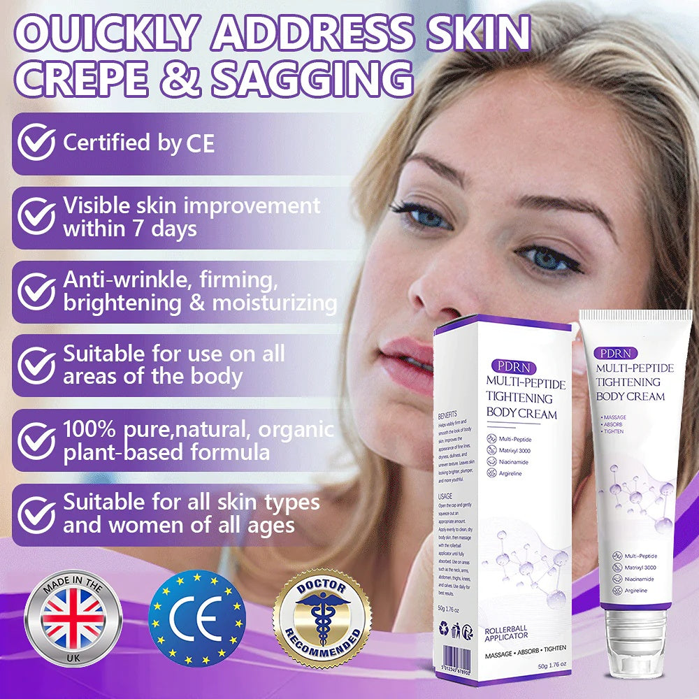 Recommended by dermatologists | PDRN Multi-Peptide Massaging Body Cream - GLOWUP