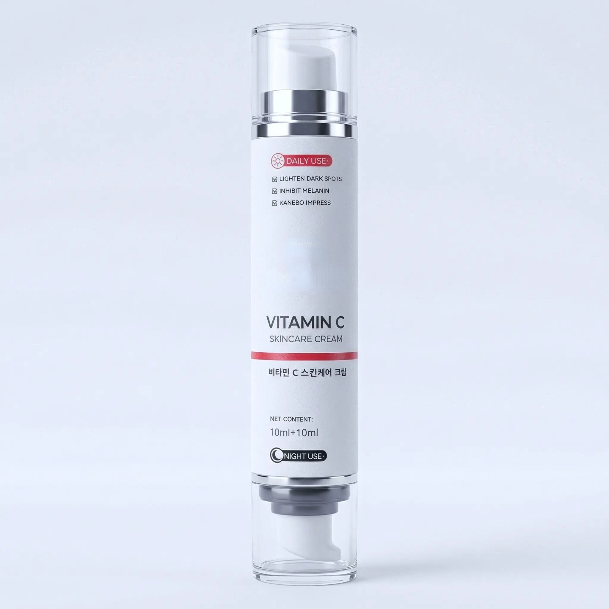 Advanced Vitamin C Brightening Complex Dual Chamber Niacinamide Serum Day Night Hydrating Face Care Moisturizer Skin Repair - GLOWUP