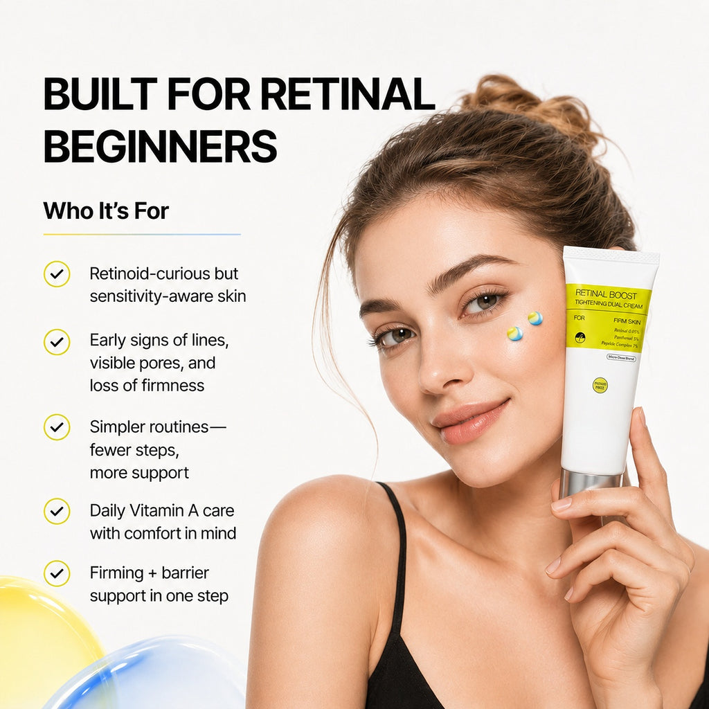 Retinal Shot Dual-Action Firming Cream - 0.05% Retinal & 3% Matrixyl for Wrinkles & Fine Lines - GLOWUP