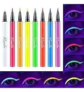 Neon Flux: 8 Colors UV Glow Liquid Eyeliner Set - MYSTERYBOXS