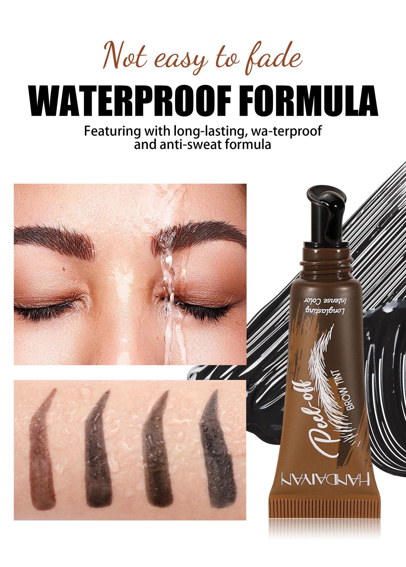 💧5-Color Tear-Off Brow Tint – Long-Lasting Waterproof Brow Gel