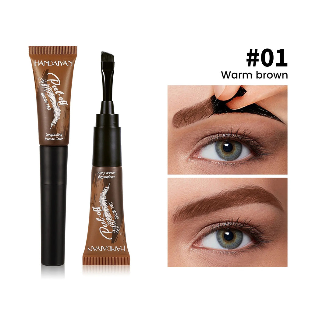 💧5-Color Tear-Off Brow Tint – Long-Lasting Waterproof Brow Gel