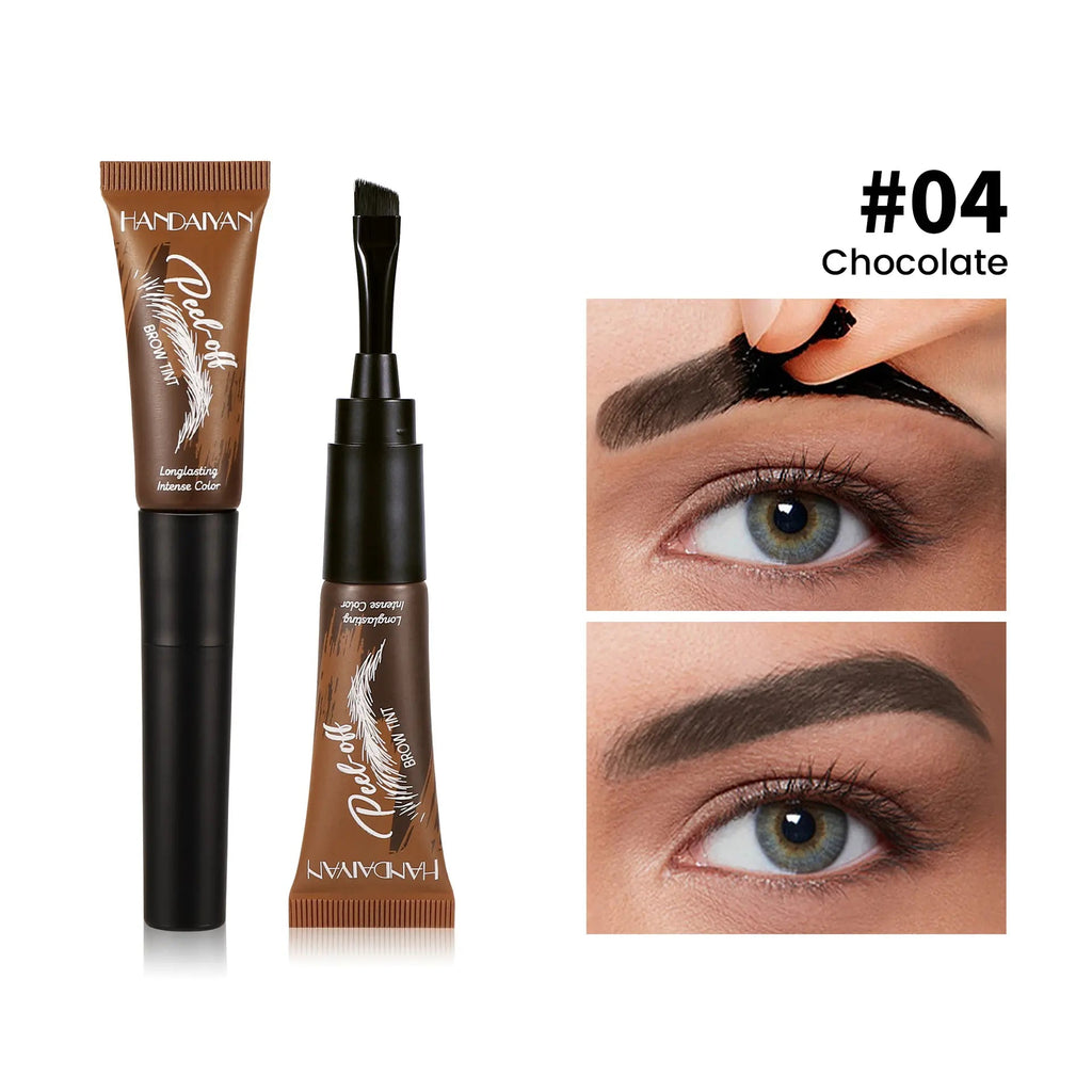 💧5-Color Tear-Off Brow Tint – Long-Lasting Waterproof Brow Gel