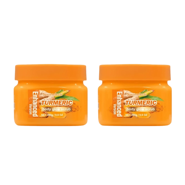 Turmeric Glow Body Scrub with Vitamin C - Brightening Exfoliator for Dull & Rough Skin - Natural Skin Polisher - GLOWUP