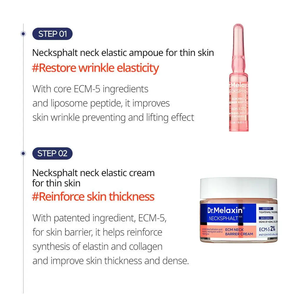 [Dr.Melaxin Official] Necksphalt ECM Neck Barrier Cream 50ml – Neck Firming & Wrinkle Care - GLOWUP