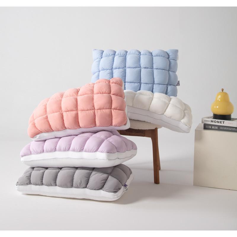 Mellow Sleep Puff Pillow 1-Pack - Cloud-Like Quilted Sleep Cushion with Supportive Comfort for Side, Back & Stomach Sleepers