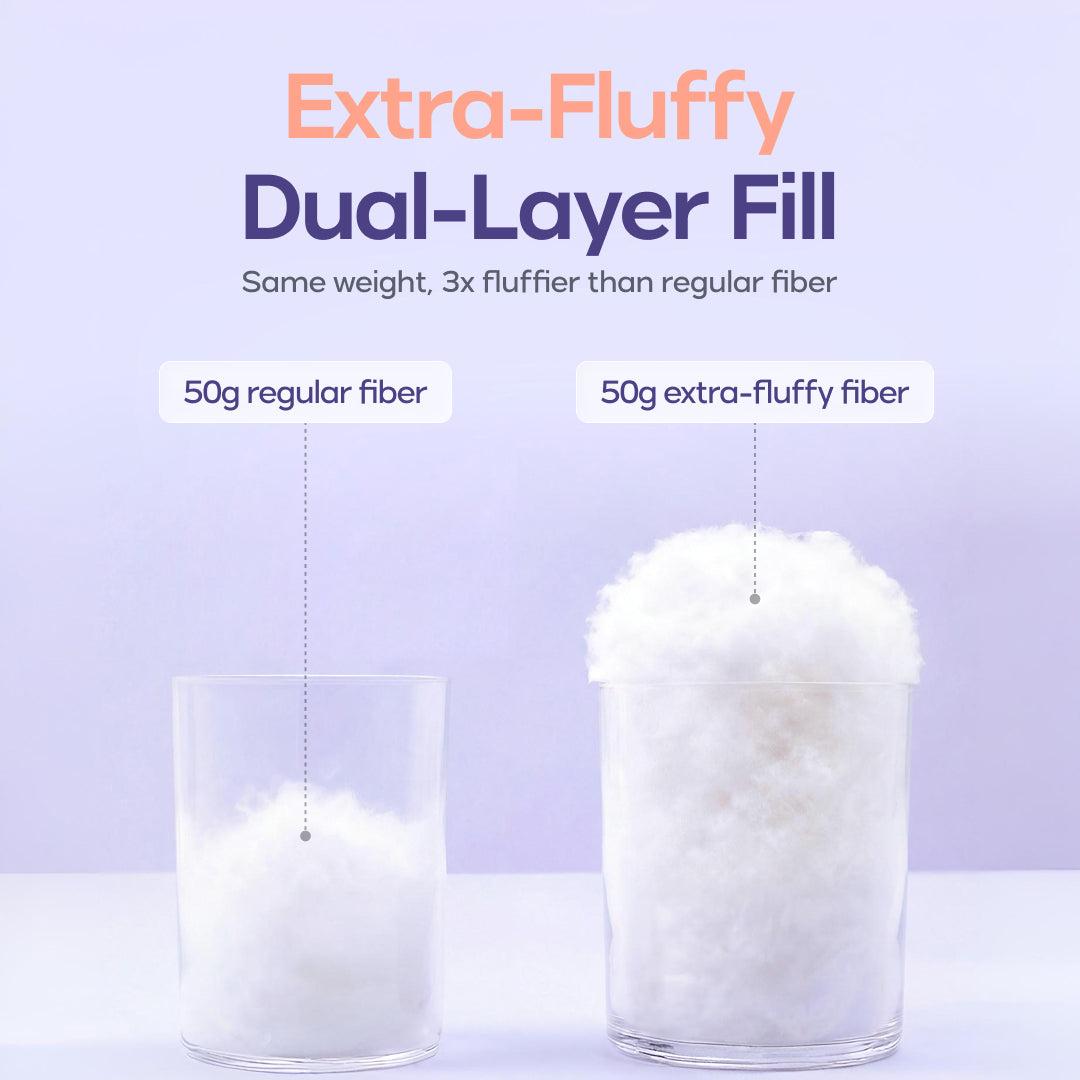Mellow Sleep Puff Pillow 1-Pack - Cloud-Like Quilted Sleep Cushion with Supportive Comfort for Side, Back & Stomach Sleepers