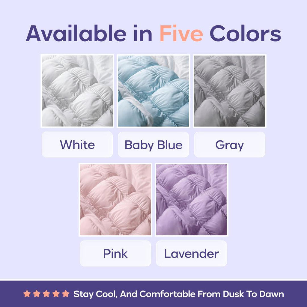 Mellow Sleep Puff Pillow 1-Pack - Cloud-Like Quilted Sleep Cushion with Supportive Comfort for Side, Back & Stomach Sleepers