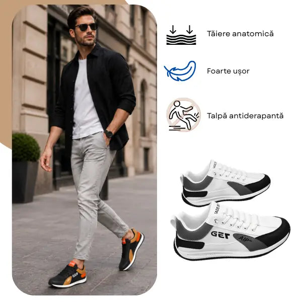 Comfortable Slip-On Walking Shoes with Elastic Laces - Lightweight Breathable Non-Slip Casual Sneakers