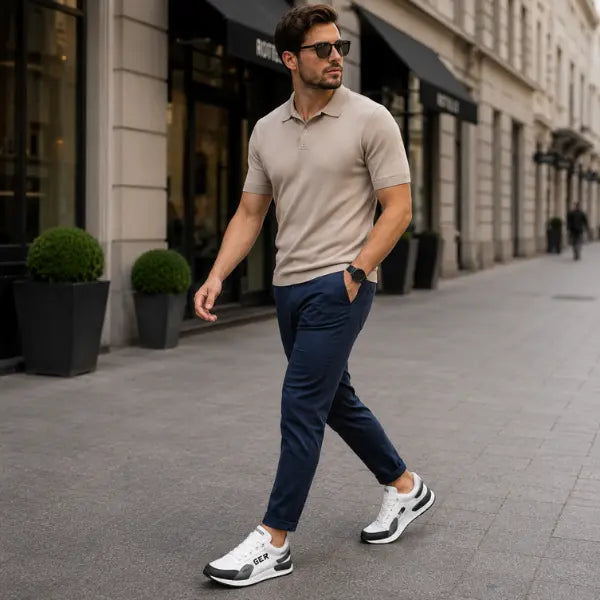 Comfortable Slip-On Walking Shoes with Elastic Laces - Lightweight Breathable Non-Slip Casual Sneakers