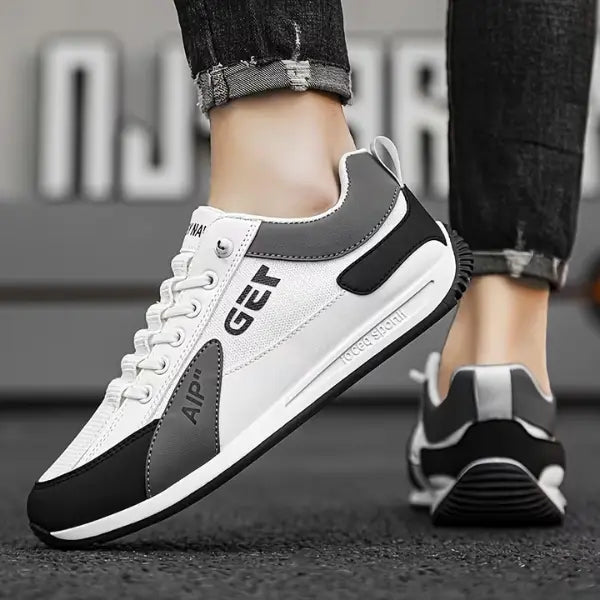 Comfortable Slip-On Walking Shoes with Elastic Laces - Lightweight Breathable Non-Slip Casual Sneakers