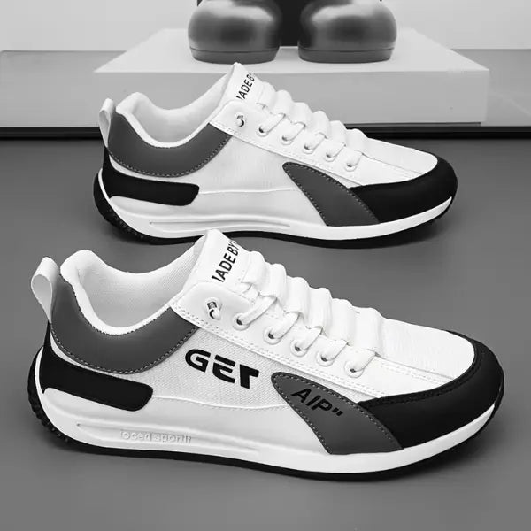 Comfortable Slip-On Walking Shoes with Elastic Laces - Lightweight Breathable Non-Slip Casual Sneakers