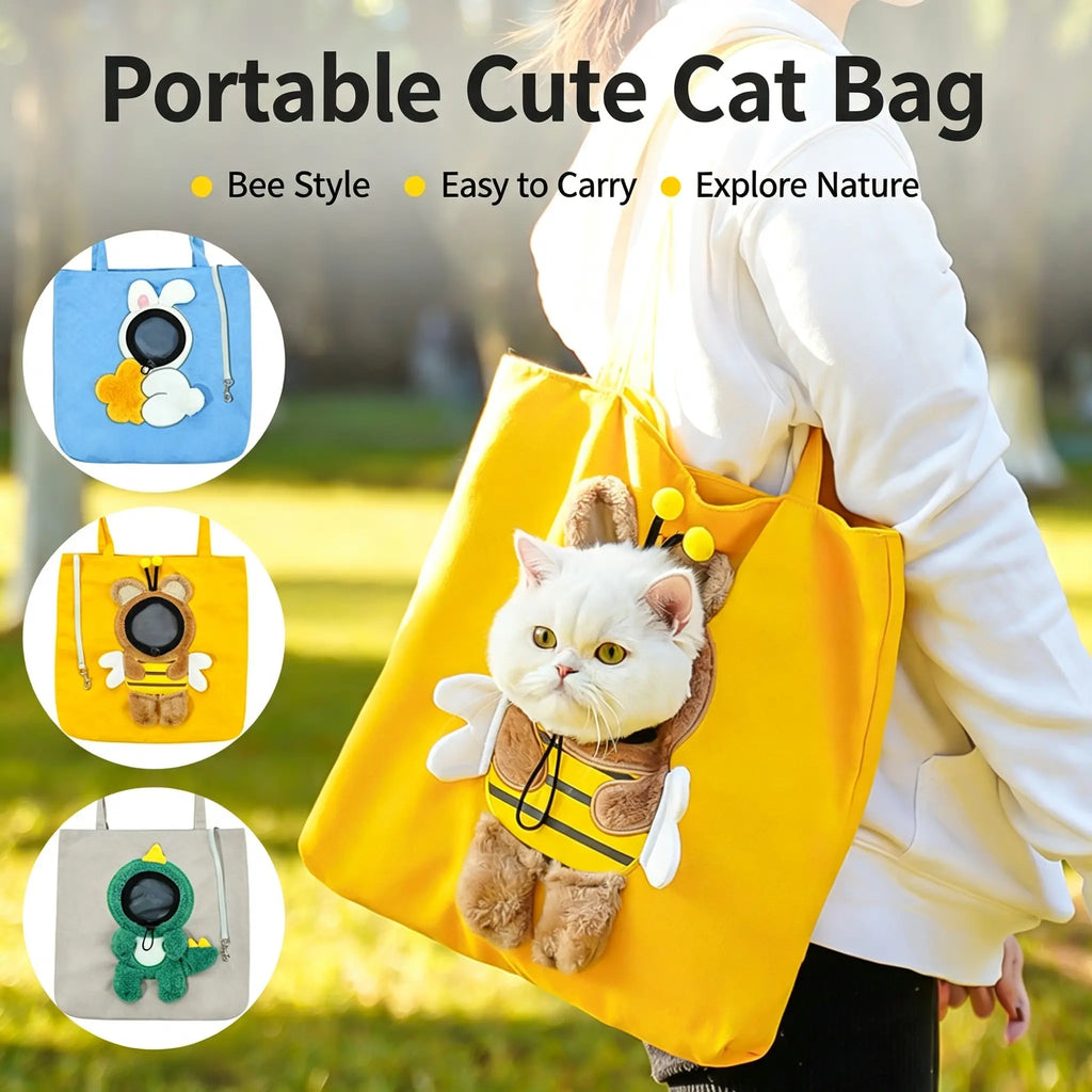Portable multi-functional pet crossbody bag - perfect for outdoor travel and walks