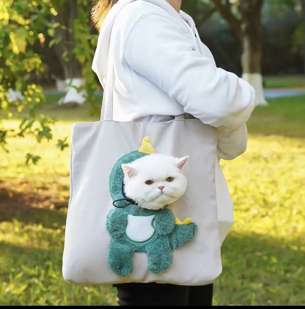 Portable multi-functional pet crossbody bag - perfect for outdoor travel and walks