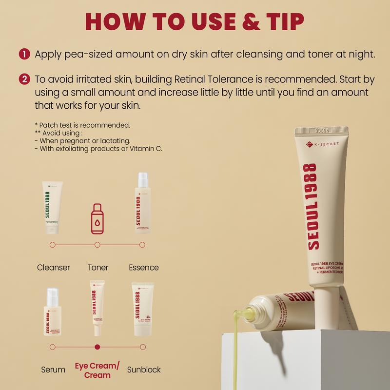[KSECRET Official] SEOUL 1988 Eye Cream 30ml - Fermented Bean Complex for Maximum Elasticity - Clinical Eye Recovery - GLOWUP