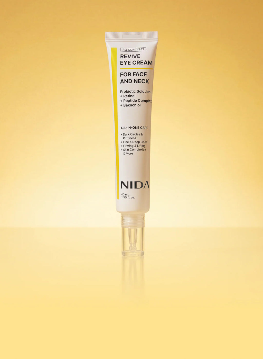 NIDA Advanced Skin Revival System - High-Potency Salmon PDRN & 6-Peptide Complex Duo - Professional Eye & Neck Lifting - GLOWUP
